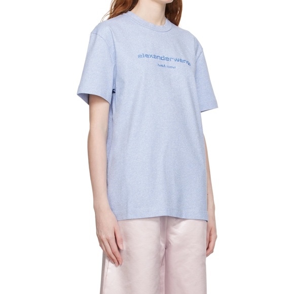 Alexander Wang Blue Glitter TShirt - Picture 7 of 8